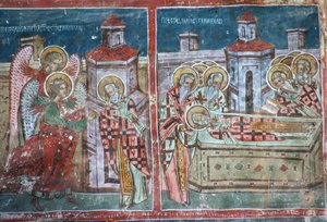 St Nicholas liv och död, kyrkans södra vägg, 1535
