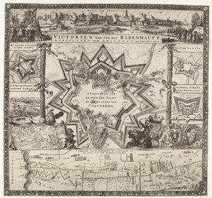 Rabenhaupts segrar i Groningen åren 1672-1673 Viktoriansk skåpbil syn ex. Rabenhaupt, i Groningen och Omlanden, int iaer 1672 och 73 (titel på objekt)