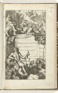 Titeltryck för den första delen av Guerres de Flandres Premier partie des Guerres de Flandres (titel på objekt) Guerres de Flandres (serietitel)