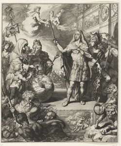 Allegoriskt porträtt av Karl II av Spanien av Romeyn de Hooghe