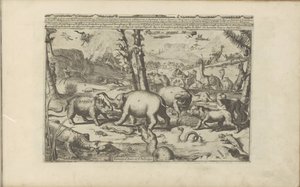 Aziatische en Afrikaanse dieren Aziatische en Afrikaanse dieren / Animals of Asia and Africa (titel på objekt) Öst- och Västindien och andra platser (serietitel) av Romeyn de Hooghe