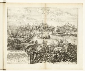 Beleg en inname van Grave, 1586 Inspelning (titel på objekt) Wars of Flanders (serietitel) av Romeyn de Hooghe
