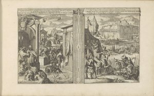 doopceremonier; Berg van Abessinië Doop-ceremonier / Ceremonier för dopet av Abissins och Muscovites, etc // Abyssiner Bergh / Abissinie Mountains, etc (titel på objektet) Öst- och Västindien och andra platser (serietitel) av Romeyn de Hooghe