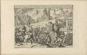 Religiösa handlingar och ceremonier i Indien Djävuls- och idoltjänst / Service Diabolique et Idolatres des Circassiens, etc (titel på objekt) Les Indes Orientales et Occidentales et autres lieux (serietitel) av Romeyn de Hooghe