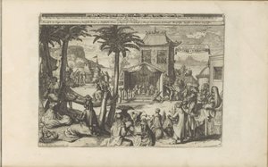 Huwelijksceremoniën Huwlyks ceremonier / bröllopsceremonier för indianerna och andra (titel på objektet) Öst- och Västindien och andra platser (serietitel) av Romeyn de Hooghe