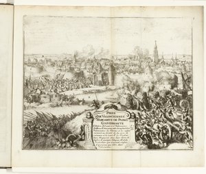 Inname van Valenciennes, 1567 Capture of Valenciennes (titel på objekt) Wars of Flanders (serietitel) av Romeyn de Hooghe
