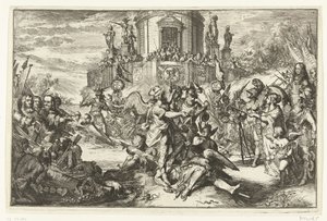Segrar med ankomsten av William III av Romeyn de Hooghe