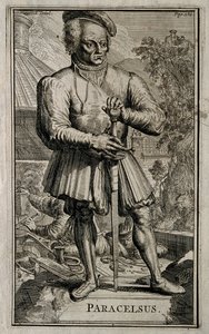 Philippus Theophrastus Aureolus Bombastus von Hohenheim Paracelsus. av Romeyn de Hooghe