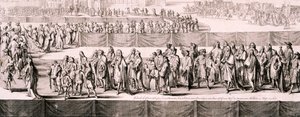 Drottning Mary II:s begravning, Westminster Abbey, London, 1695 av Romeyn de Hooghe