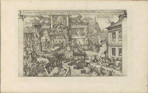 Religion i Japan Japanska afgoden / Japanska idoler (titel på objekt) Öst- och Västindien och andra platser (serietitel) av Romeyn de Hooghe