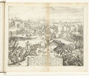 Slaget vid Steenbergen, 1583 Bataille de Steenberghen (titel på objekt) Guerres de Flandres (serietitel) av Romeyn de Hooghe