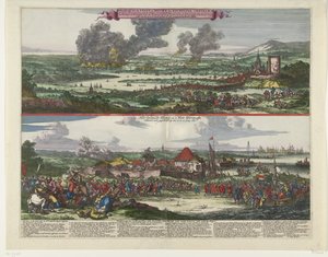 Resan till Chatham och erövringen av Isle of Sheppey, 1667 Bild av Stadt and Revier of Rochester, Chetham etc. / Het Eylandt Shepey and 