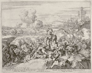 Vienna Print Cycle, Kejsarens armé strider mot turkarna, 1683 av Romeyn de Hooghe