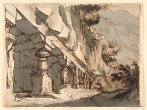 Scenografi, grotta och tempel