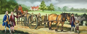 Daniel Defoes dagar (1660-1731) (gouache på papper) av Ron Embleton