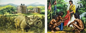 Marco Polo på Sumatra (gouache på papper) av Ron Embleton
