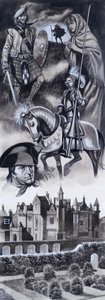 Scottish Castle och personligheter ur den skotska historien (gouache på papper) av Ron Embleton