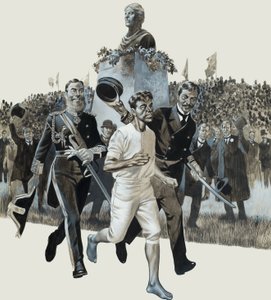 Spiridon Louis (gouache på papper)