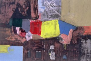 Untitled 3 (akryl på papper) av Rory Snookes