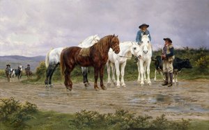Pyrenéerna Farmers Market Bound, 1884 av Rosa Bonheur