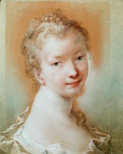 Porträtt av en ung flicka Pastell av Rosalba Carriera (1675-1757) 1700-talets Paris, Louvren