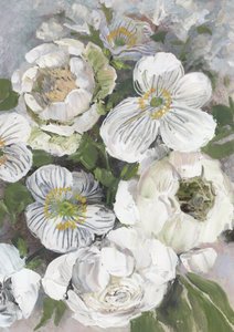 Färska vita blommor
