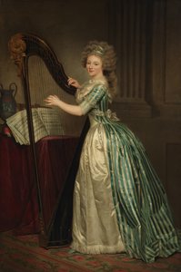 Självporträtt med en harpa, 1791. av Rose Adelaide Ducreux