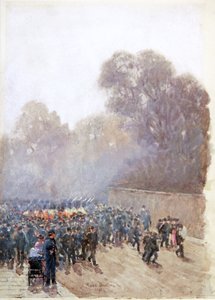Soldatparaden 1891 (akvarell) av Rose Maynard Barton
