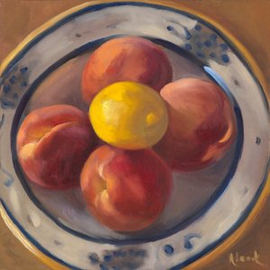 Peaches and Lemon, 2016 (olja på duk)