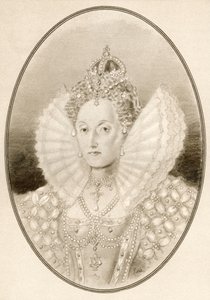 Elizabeth I, aka The Virgin Queen, Gloriana eller Good Queen Bess, från levande biografier om kända härskare.