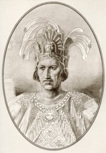 Moctezuma II, från Living Biography of Famous Rulers.