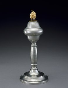 Vätskelampa, c. 1840-1860 (tenn) av Roswell Gleason