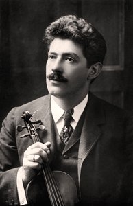 Fritz Kreisler 1875-1962, österrikisk född amerikansk violinist och kompositör, 1907.