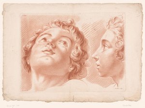 Två pojkhuvuden Principer för att rita från naturen, del tre (serietitel) IIIe Cahier de Principes du Design d