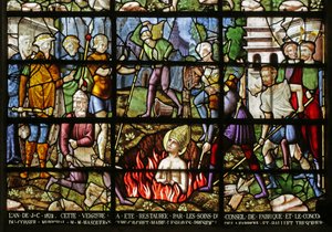 Fönster som föreställer den helige Denis martyrskap, 1530-40