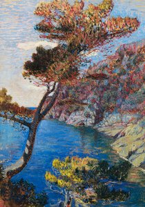 Portofino, av Rubaldo Merello (1872-1922), olja på duk, 60x46 cm. Italien, 1900-talet.