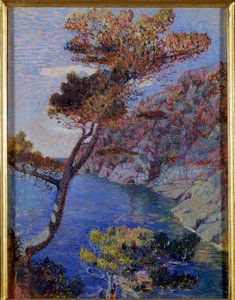 Utsikt över Portofino, Italien Målning av Rubaldo Merello (1872-1922) Dim 60x46 cm Genes, Galleria d