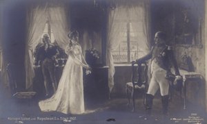 Drottning Louise av Preussiska möter Napoleon i Tilsit