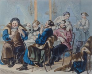 Te och socker. Tedrickande på en krog, 1800-talets första kvartal av Rudolf Kasimirovich Zhukovsky