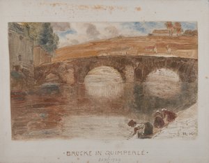Brücke i Quimperlé I av Rudolf Konopa