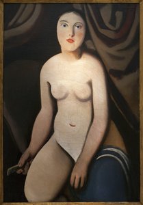 Framför spegeln. Målning av Rudolf Kremlicka (1886-1932), Olja på duk