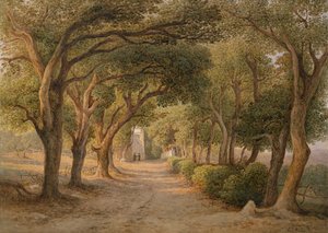 Castel Gandolfo (akvarell på papper) av Rudolf Müller