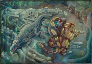 reptiler av Rudolf Schlichter