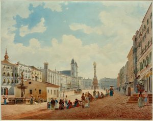 Stora torget i Linz av Rudolf von Alt