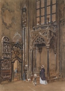 Inne i St. Stephan i Wien av Rudolf von Alt