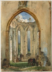 Ruin av en kyrka, 1849.