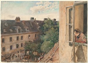 Utsikt över Alservorstadt, 1872 av Rudolf von Alt