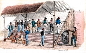Löpband vid Brixton fängelse, London, 1827
