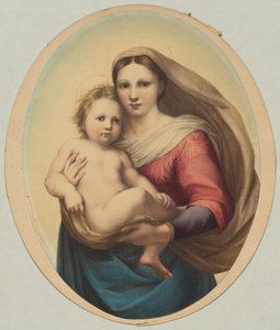 Kopia efter Raphaels Sixtinska Madonna av Rudolph Geudtner