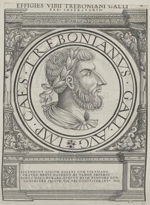 Romerske kejsaren Trebonianus Gallus (tryck)